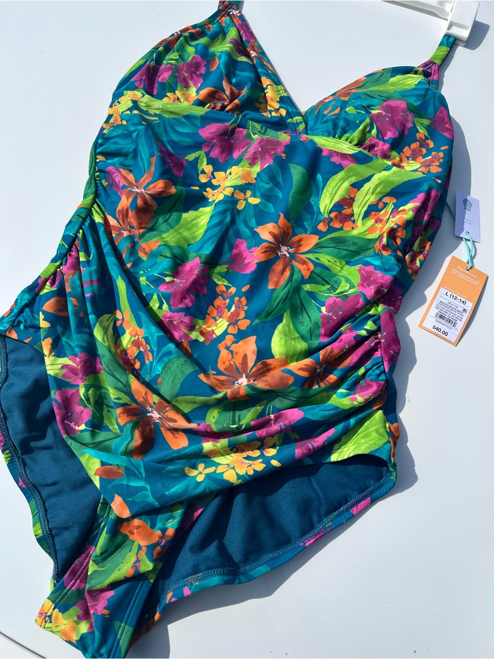Kona sol womans One-Piece Swimsuit - size large NWT